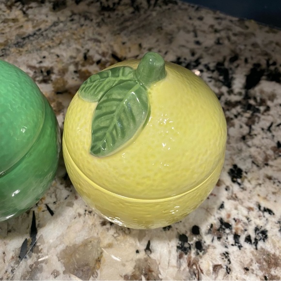 Martha Stewart Stoneware Cocottes Lime And Lemon - Picture 3 of 9